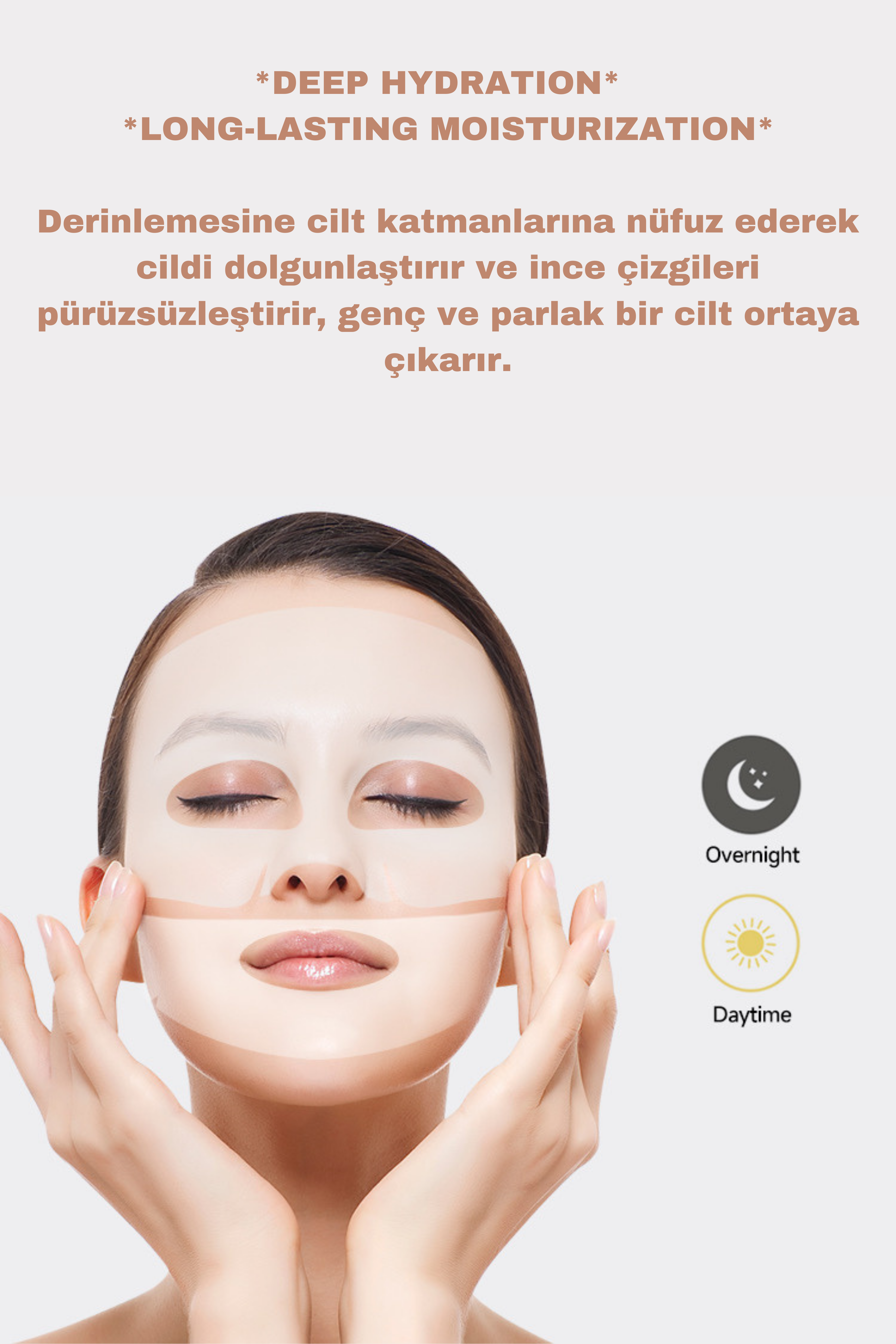 ROYUES Bio Kolajen Şeffaflaşan Yüz Maskesi Nemlendirici Canlandırıcı Yaşlanma Karşıtı Yüz Maskesi