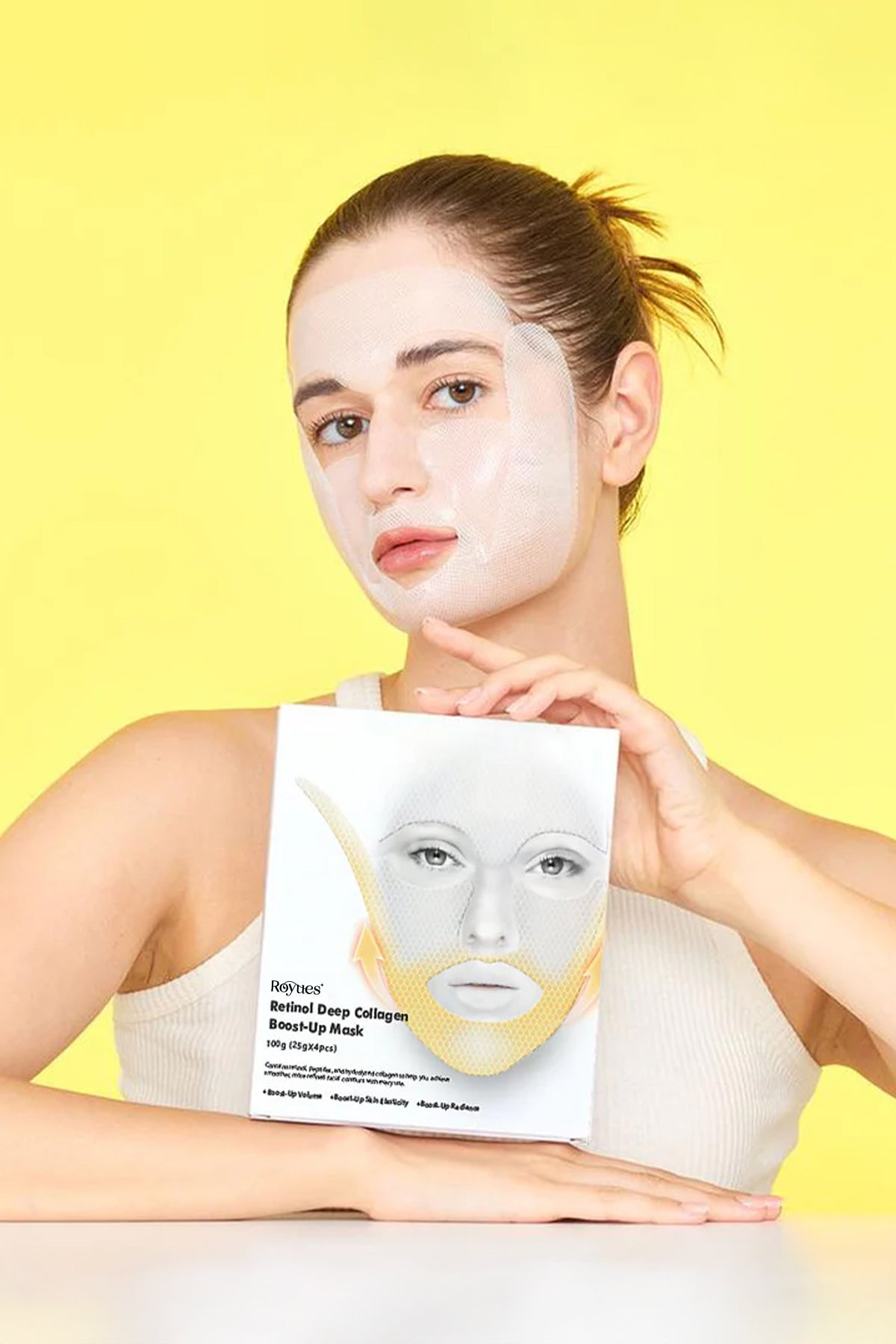 Royues Koec Retinol Kolajen Lifting Etkili Yüz Maskesi, Çene, Gıdı Lifting Sıkılaştırıcı Kırışıklık Karşıtı