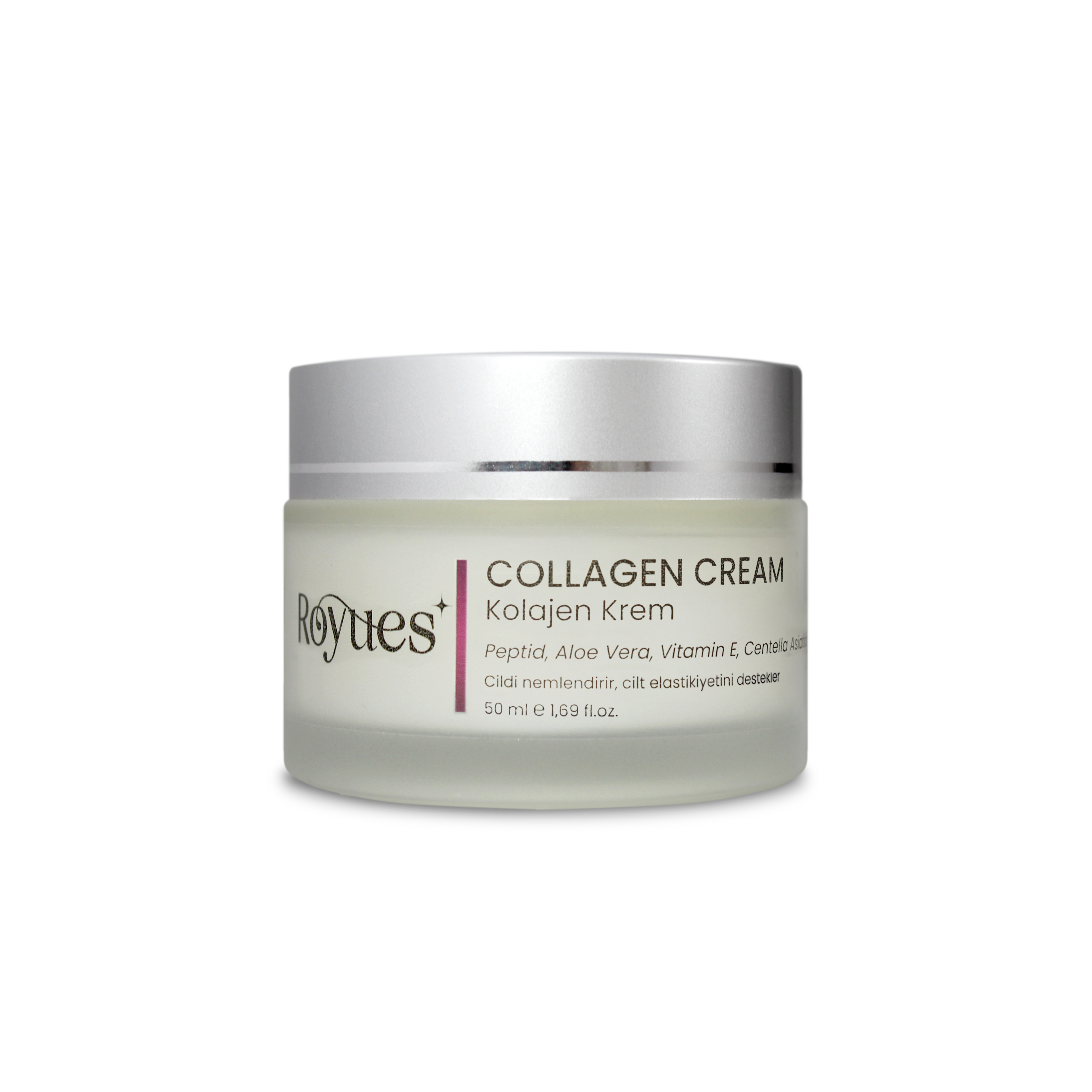 ROYUES Kolajen Krem, Nemlendirici, Yaşlanma Karşıtı Peptid Cilt Bakım Kremi, Collagen Cream 50 ml