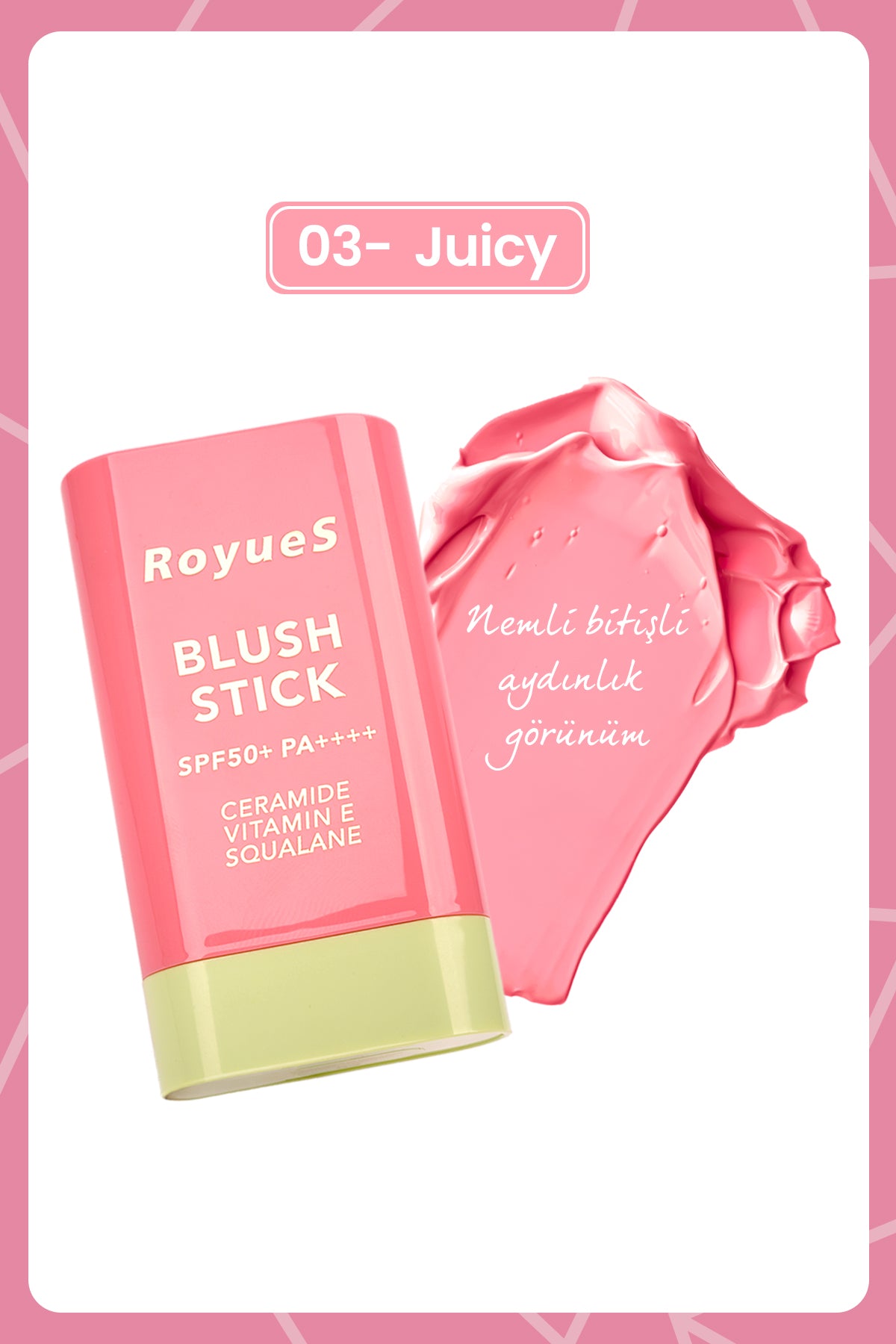 ROYUES Nemlendiricili Stick Krem Allık SPF 50+