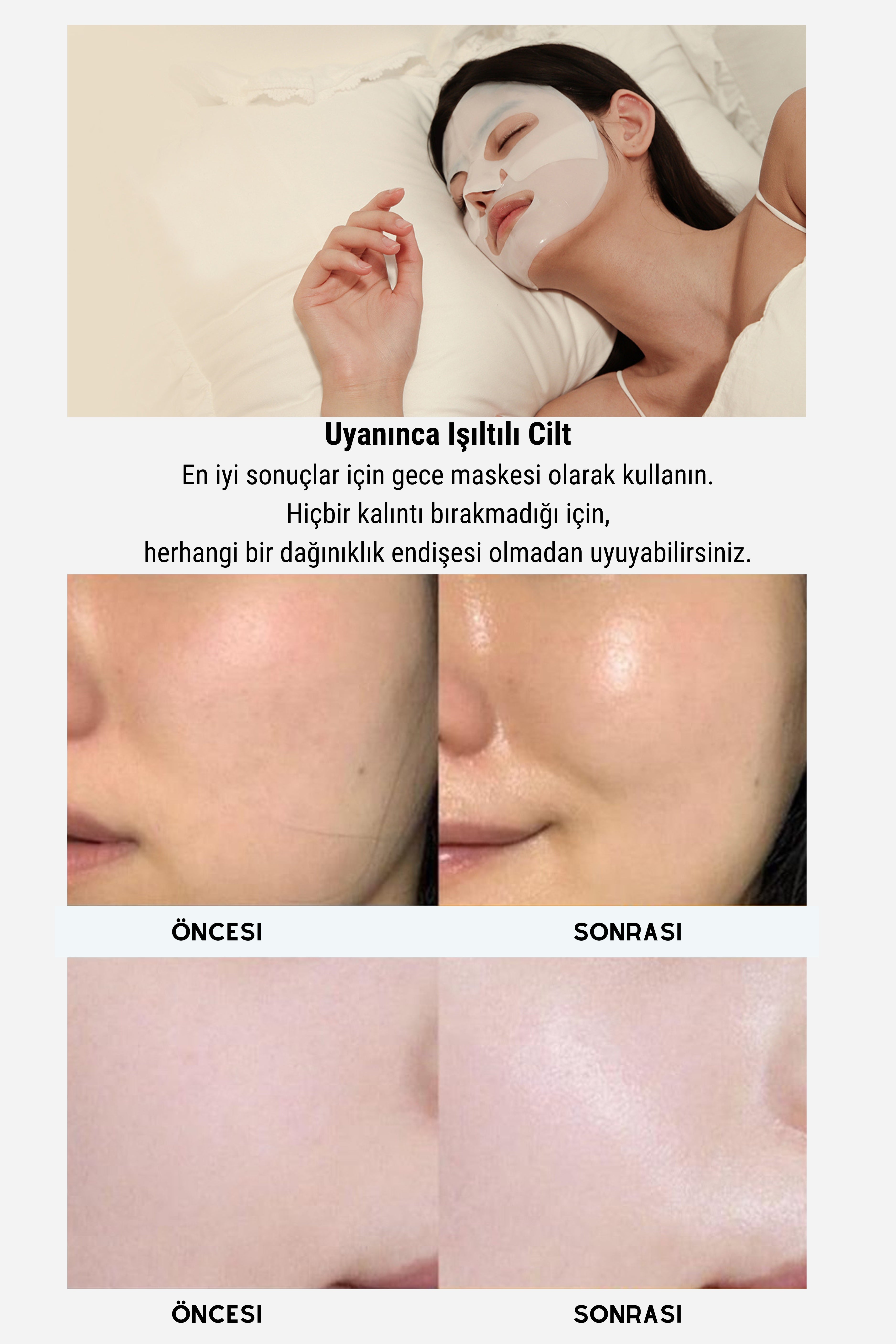 KOEC Bio Kolajen Şeffaflaşan Kore Yüz Maske Cilt Yatıştırıcı Akne Yaşlanma Karşıtı Parlaklık Nemlendirme