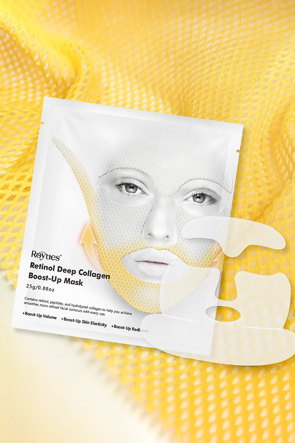 Royues Koec Retinol Kolajen Lifting Etkili Yüz Maskesi, Çene, Gıdı Lifting Sıkılaştırıcı Kırışıklık Karşıtı