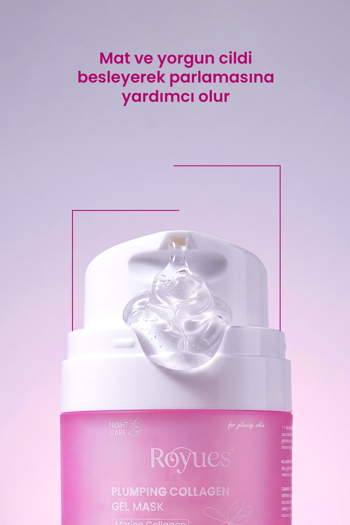 Soyulabilir Kolajen Jel Yüz Maskesi, Nemlendirici ve Lifting Etkili Cam Cilt Yüz Maskesi 50ml