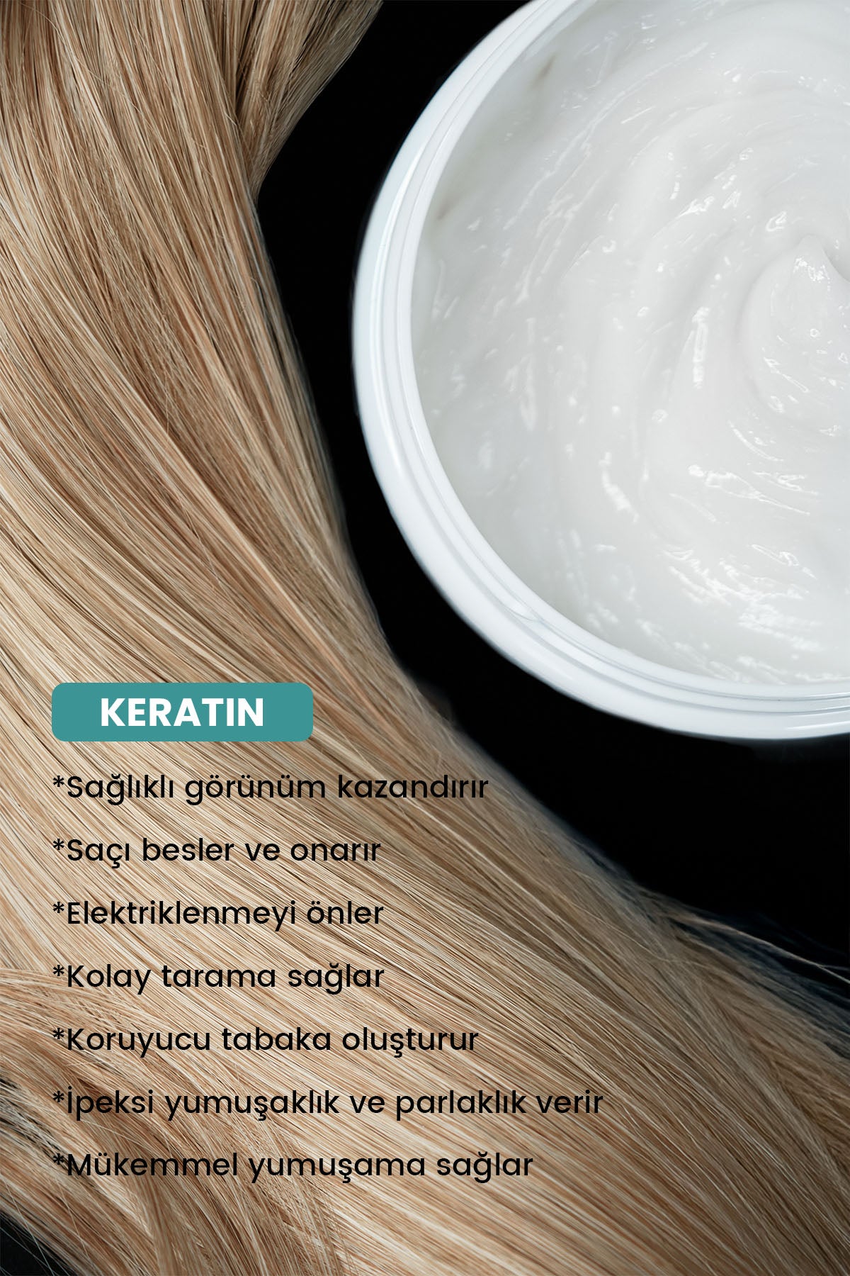 Oshine Professional Onarıcı Keratin Bakım Saç Maskesi Sülfatsız, Keratin Care Effect Mask, 350ml