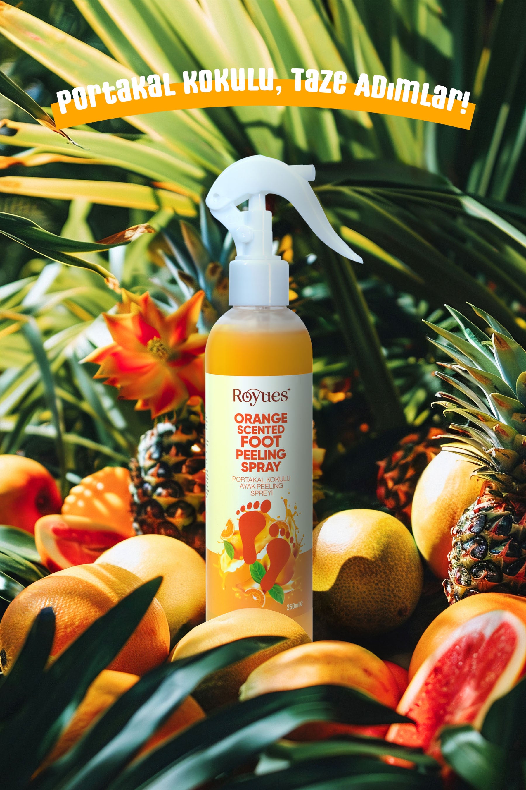 ROYUES Topuk Çatlak ve Ayak Bakım Spreyi - Koku Giderici ve Nemlendirici Spreyi - Foot Care Sprey