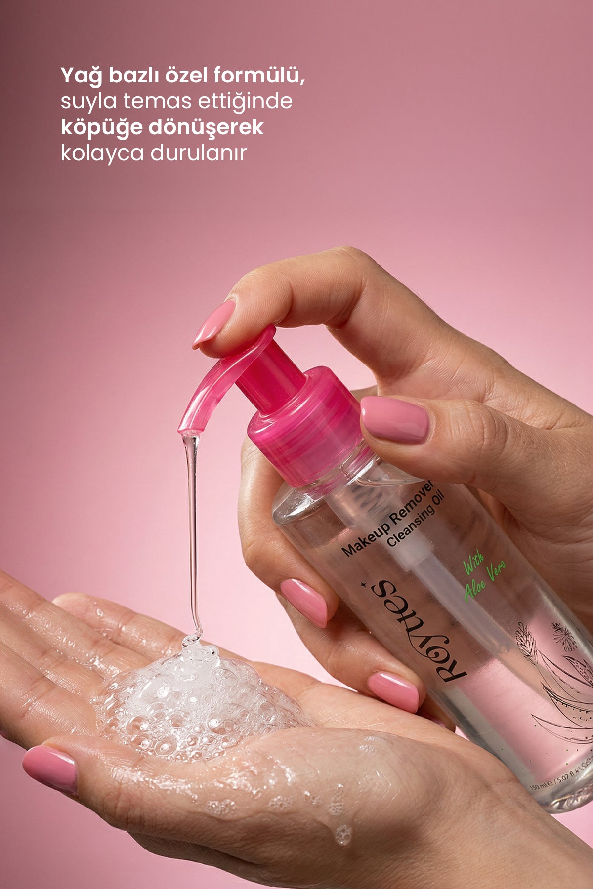 Royues Göz Yakmayan Makyaj Temizleme Yağı, Göz Ve Yüz Makyajı, Makeup Cleansing Oil 150 ml