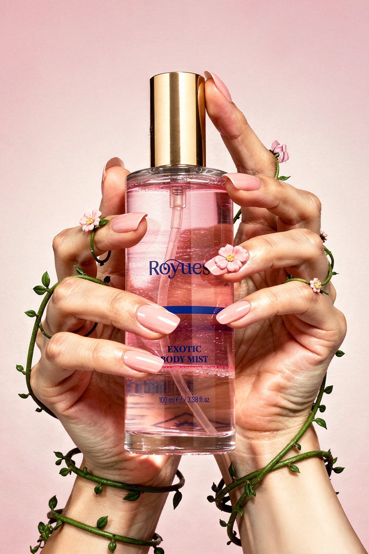 ROYUES Body Mist Egzotik Gül Aromalı Vücut Spreyi Kadın Vücut Kokusu Vücut Misti Body Mist Spray 100ml