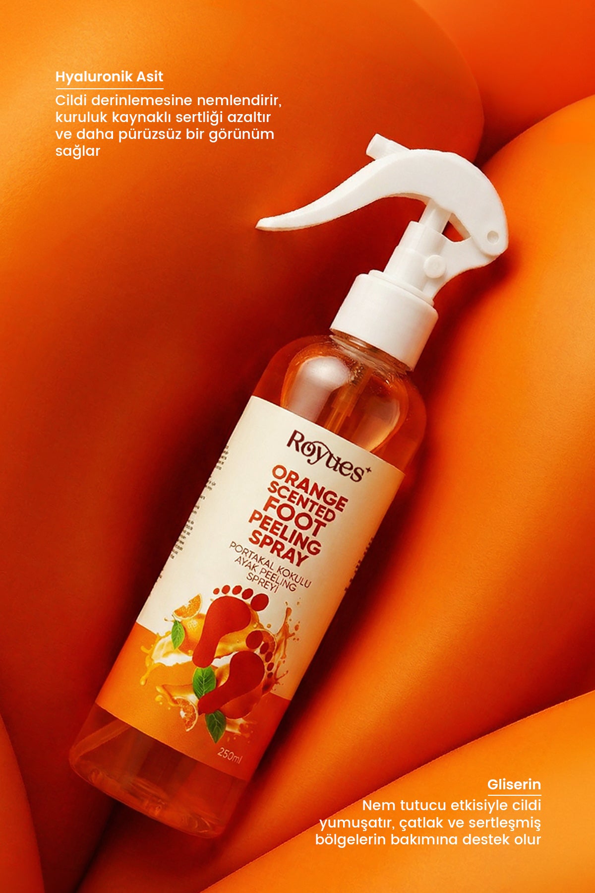 ROYUES Topuk Çatlak ve Ayak Bakım Spreyi - Koku Giderici ve Nemlendirici Spreyi - Foot Care Sprey