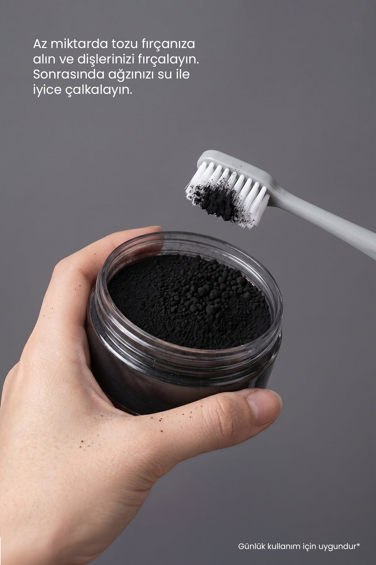 ROYUES Diş Beyazlatma Tozu - Siyah Aktif Karbon Diş Tozu - Activated Teeth Whitening Powder