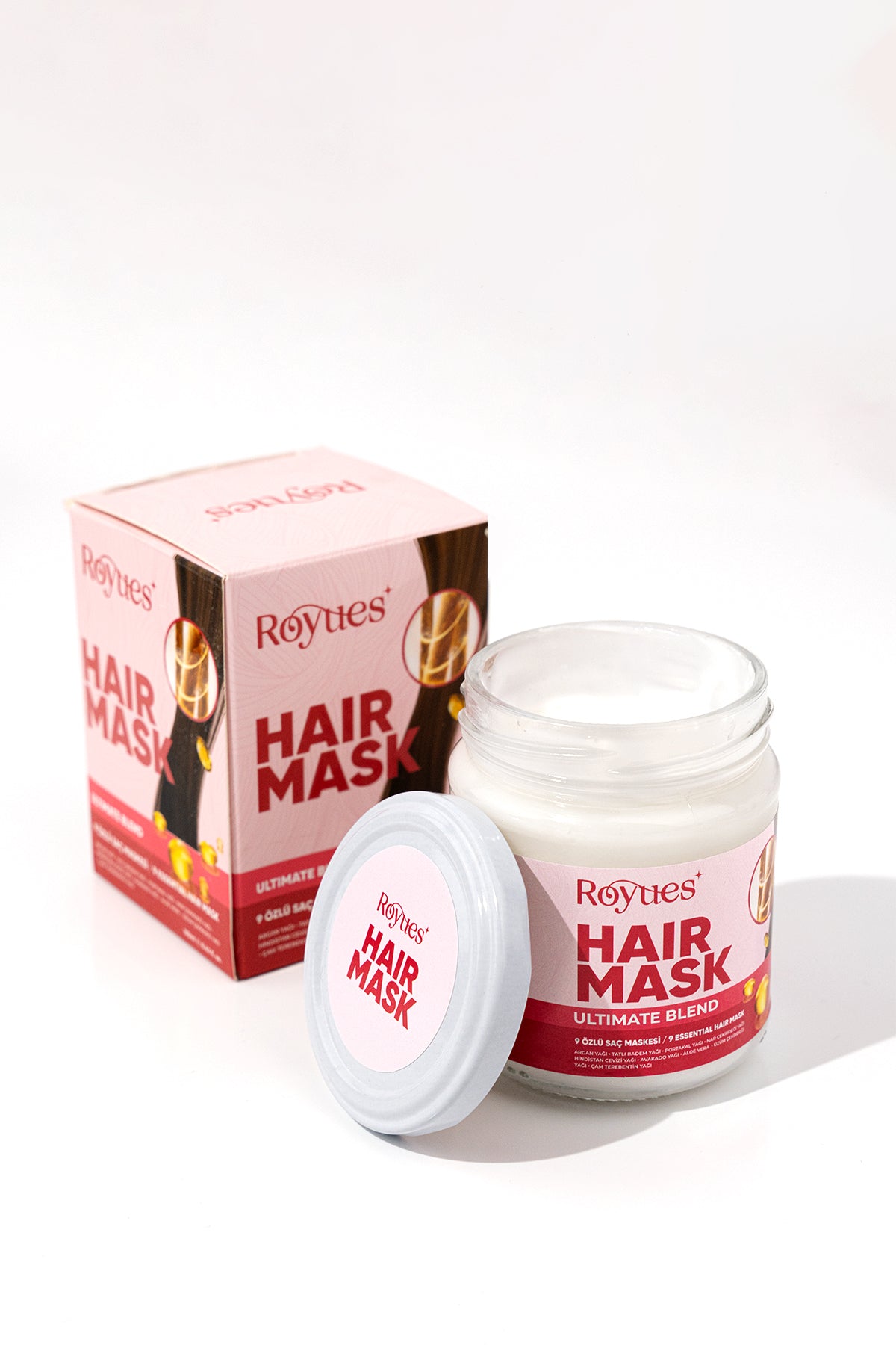 ROYUES Saç Maskesi - 9 Özlü Saç Bakım Yağı- Yıpranmış Saç Besleyici Güçlendirici