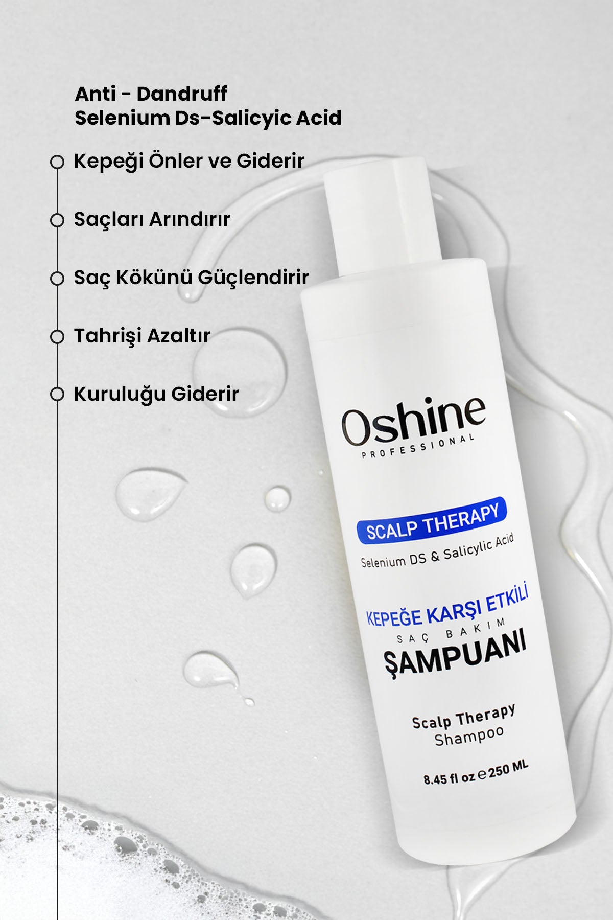 Oshine Professional Kepek Ve Egzama Karşıtı Canlandırıcı Şampuan, 500 ml
