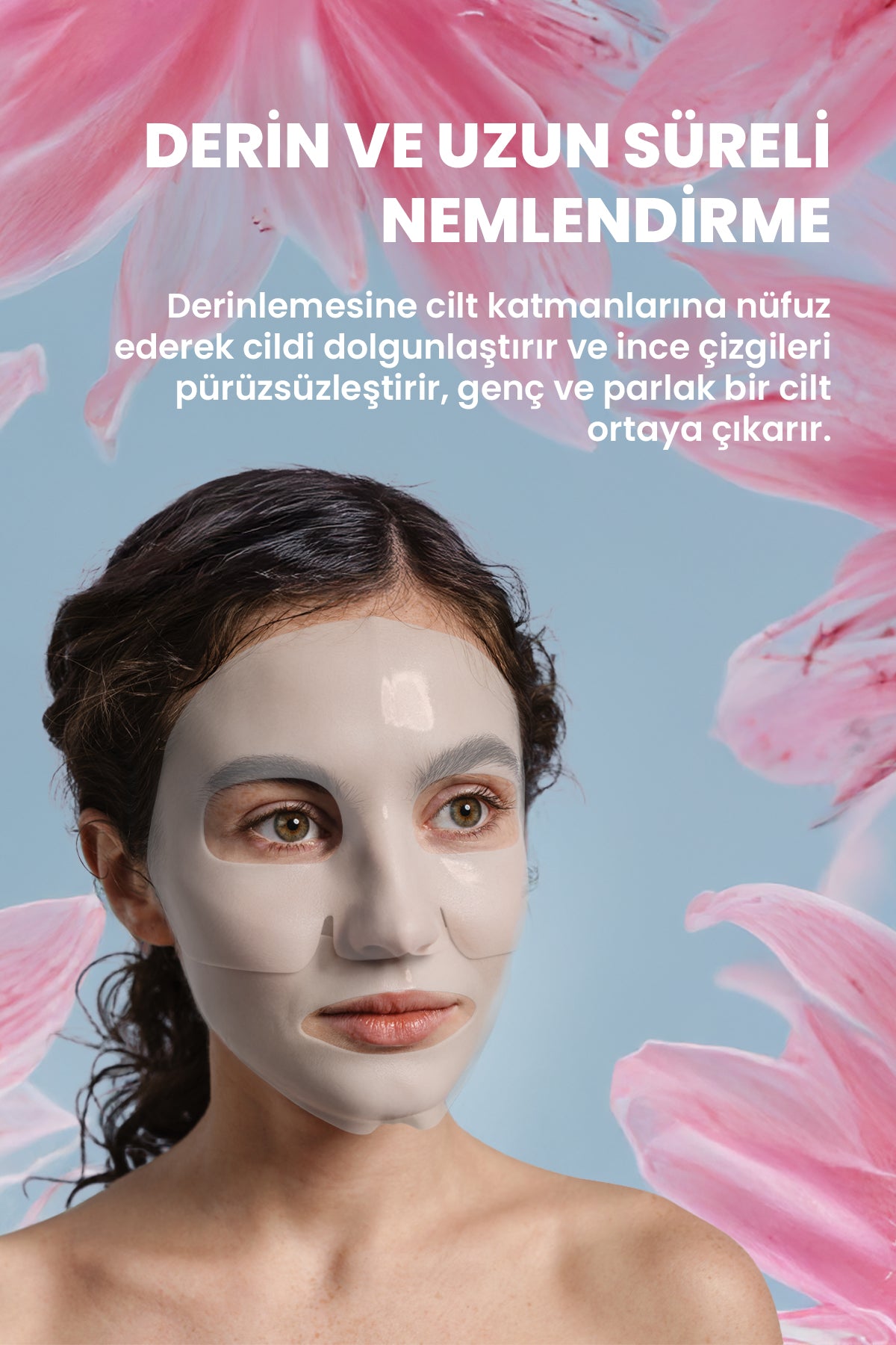 ROYUES Bio Kolajen Şeffaflaşan Yüz Maskesi Nemlendirici Canlandırıcı Yaşlanma Karşıtı Yüz Maskesi